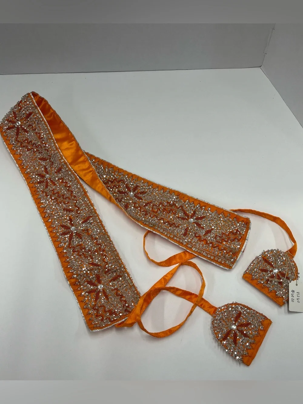 Traditional Indian fabric waist belt